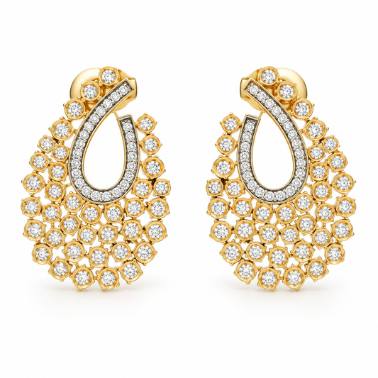 Teardrop Diamond Earrings