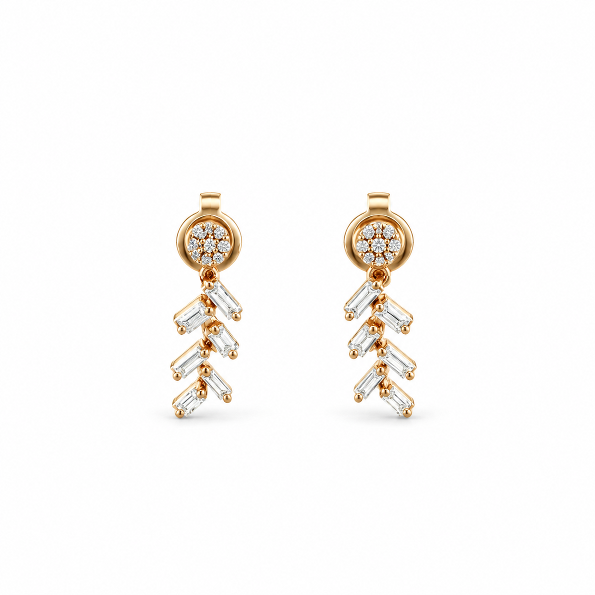 Comet Trail Diamond Earrings