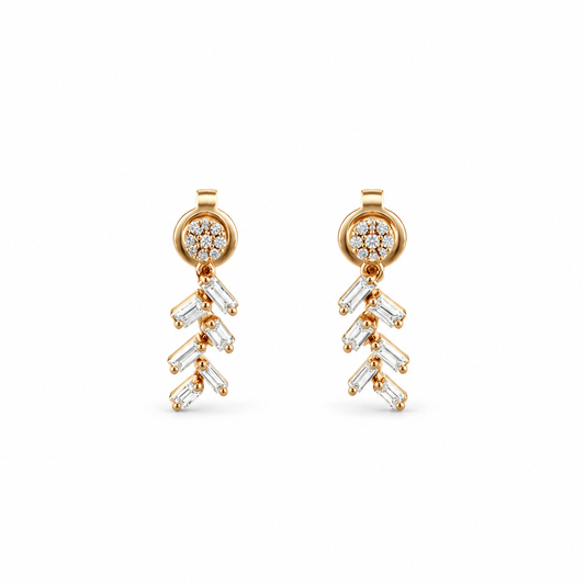 Comet Trail Diamond Earrings