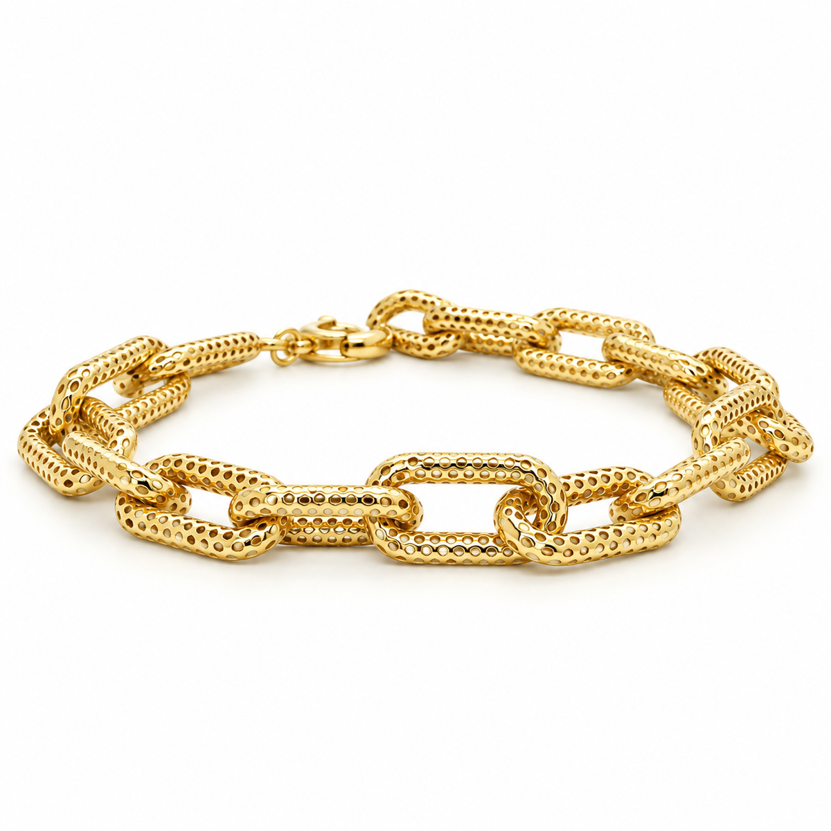 Textured Links Chunky Bracelet