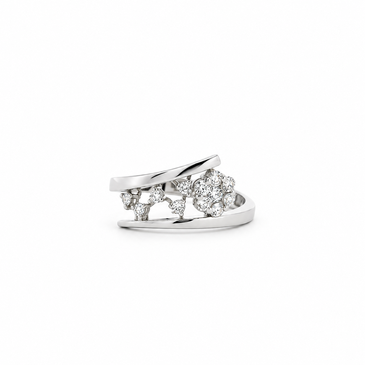 Floral Wrap Diamond Ring