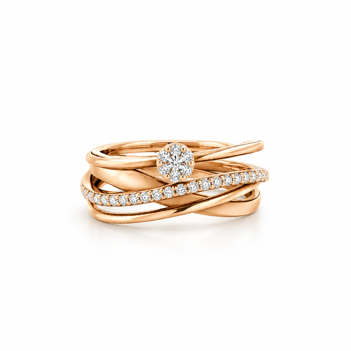 Multi Row Diamond Ring