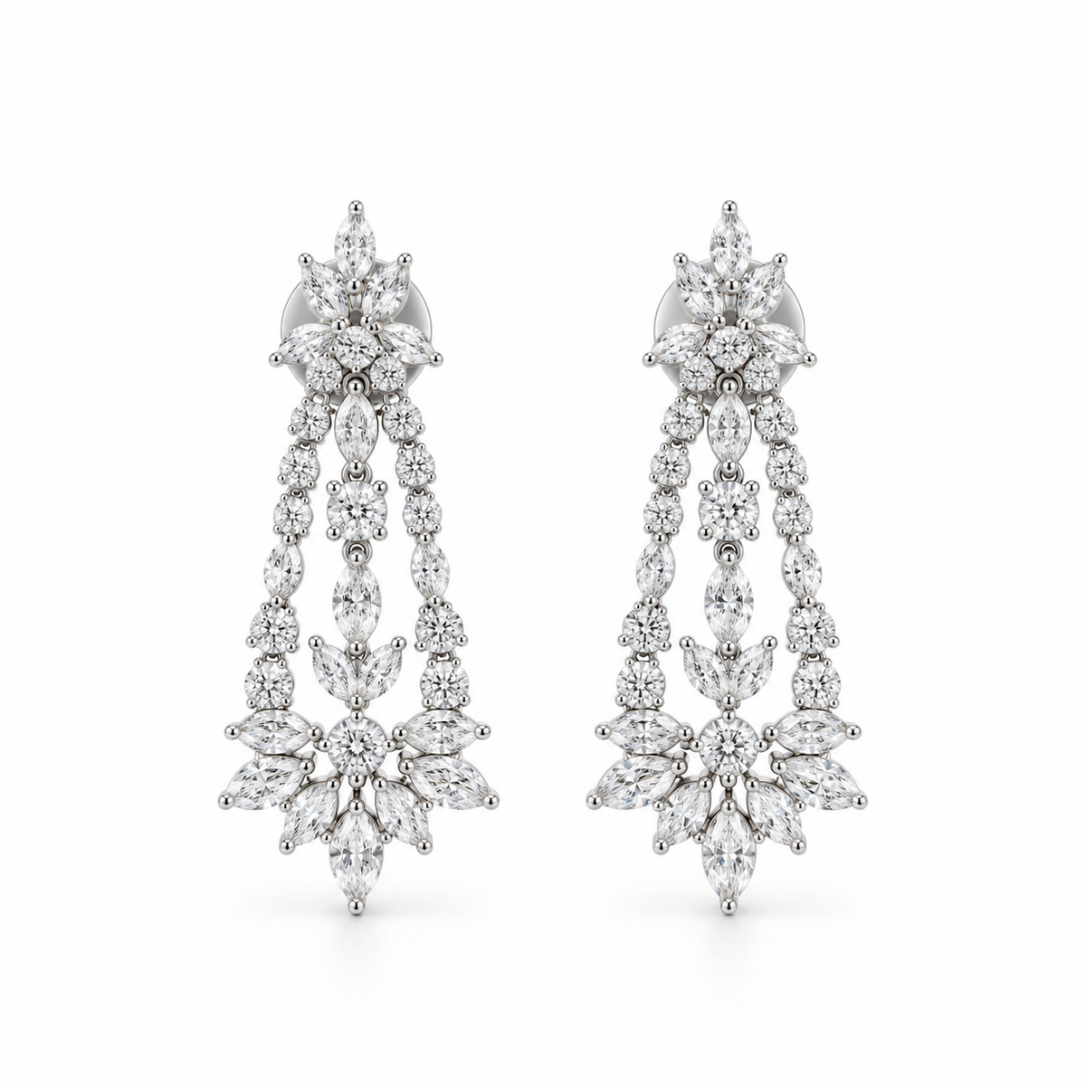 Majestic Diamond Chandelier Earrings