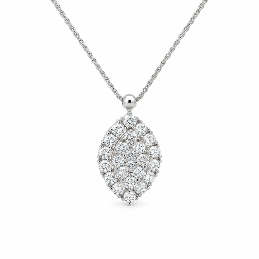 Marquise Cluster Diamond Necklace
