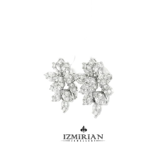 diamond_flower_cluster_stud_earrings_side2
