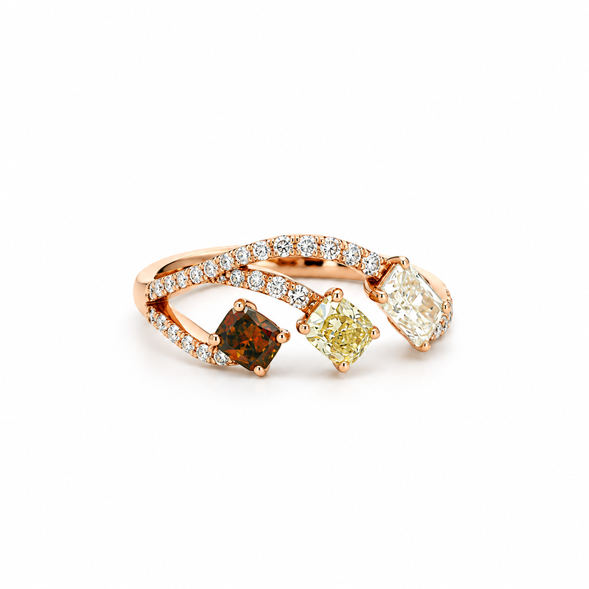 Trio Sprout Diamond Ring