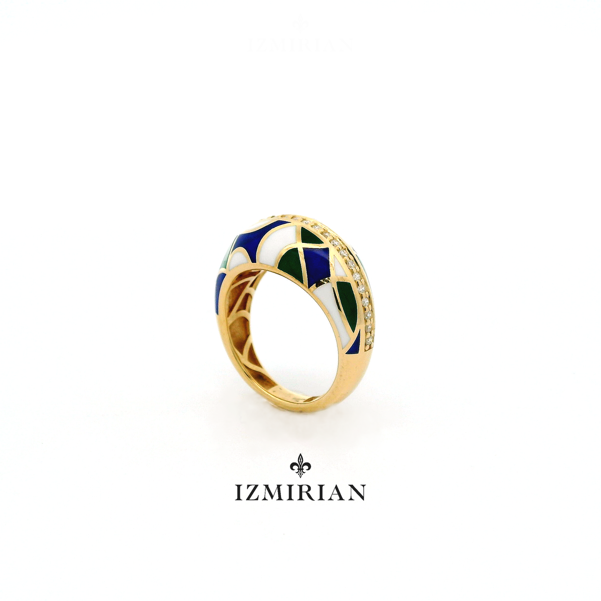 Chromatic Mosaic Diamond Ring