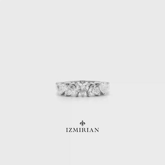 Inverted Hearts Diamond Ring