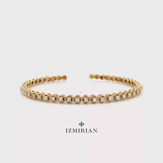 Bezeled Diamond Bangle