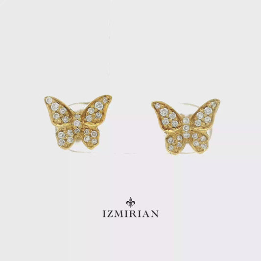 Diamond Flutter Earrings, product video by Izmirian Jewellery