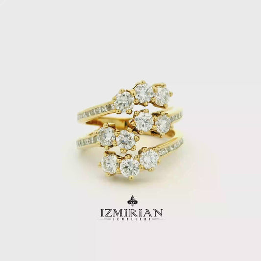Triple-Tier Diamond Wrap Ring